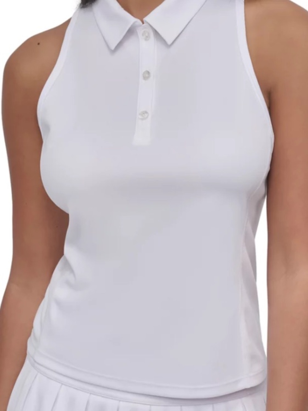 DKNY Sport Court Pique Racerback Sleeveless Sleeveless Polo